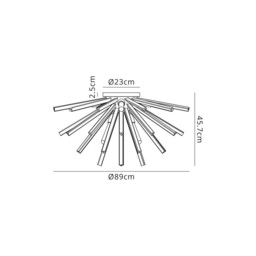 Hornby 8 Light E27, Semi Flush Polished Nickel , Smoke Glass - thumbnail 2