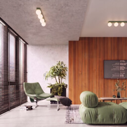 Yoli Quad Ceiling Spotlight Bar Olive Green 4x G9 - thumbnail 2