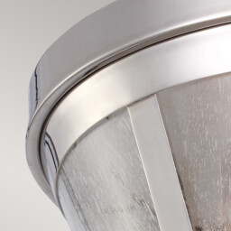 Harrow 2 Light Flush Mount Ceiling Light Polished Nickel, E27 - thumbnail 3