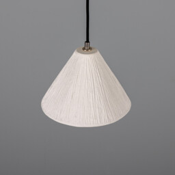 Tilia Ceramic Dome Pendant, Matte White, Antique Silver - thumbnail 3