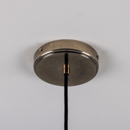 Tilia Ceramic Dome Pendant, Matte White, Antique Silver - thumbnail 5