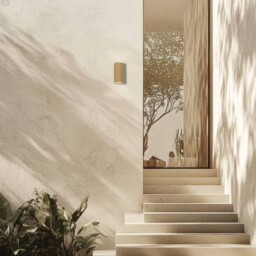 Arlina Outdoor Up Down Wall Lamp Grey Beige LED 3000K IP54 - thumbnail 2