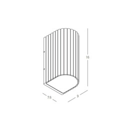 Arlina Outdoor Up Down Wall Lamp Grey Beige LED 3000K IP54 - thumbnail 5