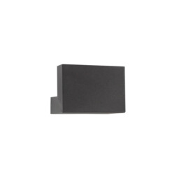 Brin Outdoor Modern Wall Lamp Anthracite Aluminium Clear Glass LED 10W 298Lm 3000K IP65 - thumbnail 1