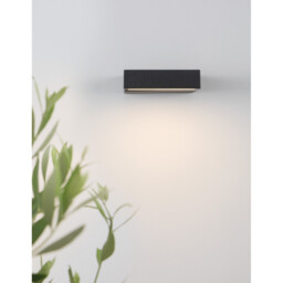 Brin Outdoor Modern Wall Lamp Anthracite Aluminium Clear Glass LED 10W 298Lm 3000K IP65 - thumbnail 3