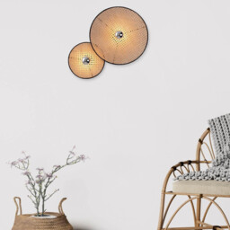 Silikou 40cm Wall Lamp Natural - Sandy Black 1xE27 LED - thumbnail 5