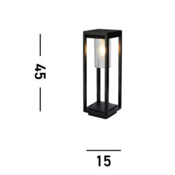 Outdoor Post - 450mm, Black With Clear Diffuser - thumbnail 5