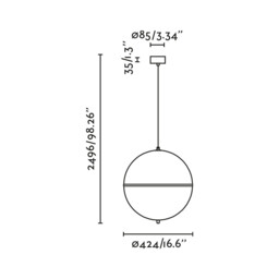 Dome 42cm Globe Pendant Ceiling Light Satin Black, Gloss White Shade E27 - thumbnail 3