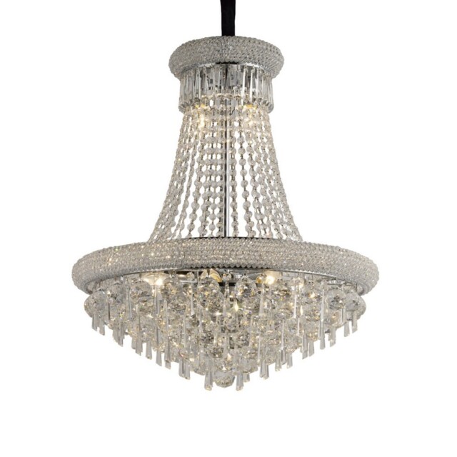 Alexandra Ceiling Pendant Chandelier 13 Light Polished Chrome, Crystal - image 1
