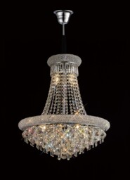 Alexandra Ceiling Pendant Chandelier 13 Light Polished Chrome, Crystal - thumbnail 2