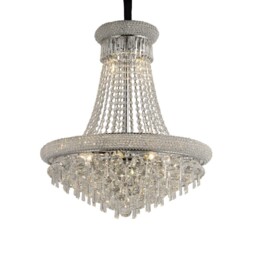 Alexandra Ceiling Pendant Chandelier 13 Light Polished Chrome, Crystal - thumbnail 1