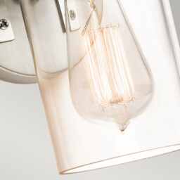 Brinley 1 Light Wall Light Brushed Nickel, E27 - thumbnail 5