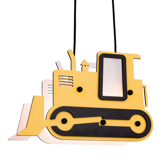 Bulldozer 2 Light Children Ceiling Pendant Multicolour, E14 - image 1