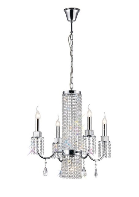 Emily Ceiling Pendant Chandelier 4 Light Polished Chrome, Crystal - image 1