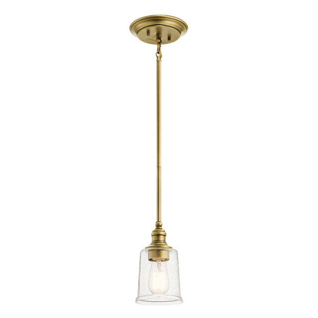 Waverly 1 Light Mini Pendant, Natural Brass, E27 - image 1