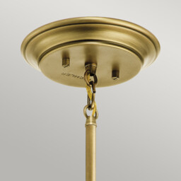 Waverly 1 Light Mini Pendant, Natural Brass, E27 - thumbnail 3