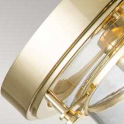 Quoizel Whistling Bowl Semi Flush Ceiling Light Polished Brass, IP44 - thumbnail 3