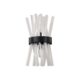 Hornby 2 Light E14, Wall Lamp E14, Matt Black, Clear Glass - thumbnail 5
