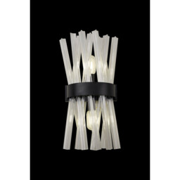 Hornby 2 Light E14, Wall Lamp E14, Matt Black, Clear Glass - thumbnail 3