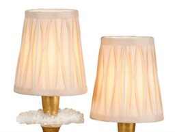 Sophie Table Light, Gold Painting, Cream Shades - thumbnail 5