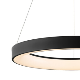 Niseko II Ring Pendant 65cm 50W LED, 2700K-5000K Tuneable, 3760lm, Remote Control & APP, Black, 3yrs Warranty - thumbnail 5