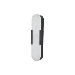 Opaline Integrated LED Wall Light, Matt Black, Marble Resin IP44 17W 3000K - thumbnail 5