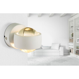 Randi Integrated LED Wall Lamp White Clear Glass Shade 2x LED 3000K - thumbnail 3