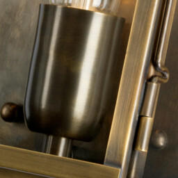 Lambeth Palace 1 Light Outdoor Wall Lantern Light Brass IP44, E27 - thumbnail 3