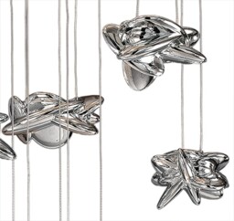 Nido Ceiling Cluster Pendant 90cm Round 10 + 4 Lights 60W + 20W LED 3000K, 6560lm, Chrome - thumbnail 5