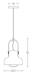Pefka 23.5cm Dome Pendant Ceiling Light White Matt 1xE27 - thumbnail 2