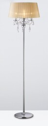 Olivia Floor Lamp with Soft Bronze Shade 3 Light Polished Chrome, Crystal - thumbnail 2