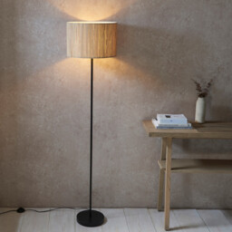 Longshore Base & Shade Floor Lamp, Natural Seagrass, Matt Black - thumbnail 5