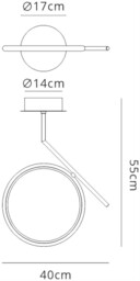 Olimpia Ceiling, 20W LED, 3000K, 1500lm, IP20, Satin Gold - thumbnail 2