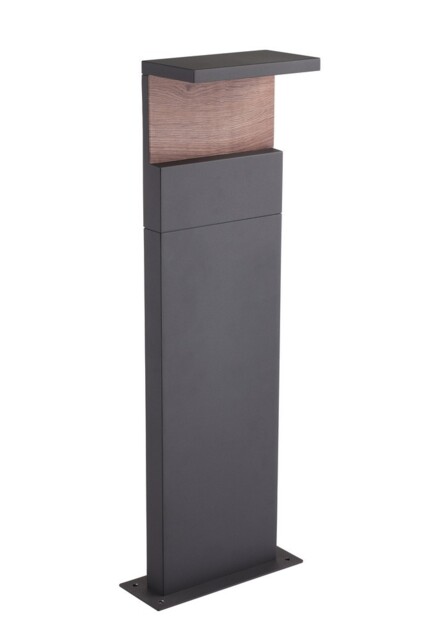 Ruka Floor Lamp Small, 13W LED, 3000K, 850lm, IP54, Anthracite, Walnut - image 1