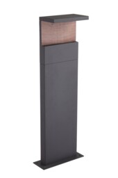 Ruka Floor Lamp Small, 13W LED, 3000K, 850lm, IP54, Anthracite, Walnut