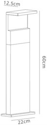 Ruka Floor Lamp Small, 13W LED, 3000K, 850lm, IP54, Anthracite, Walnut - thumbnail 2