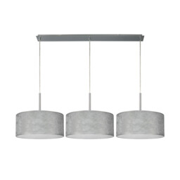 Baymont Polished Chrome 3 Light E27 Linear Pendant With 40cm x 18cm Silver Leaf Shade 3m - thumbnail 5