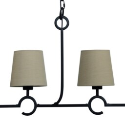 Argi Ceiling Pendant 4 Light Line E27 with Taupe Shades Brown Oxide - thumbnail 5
