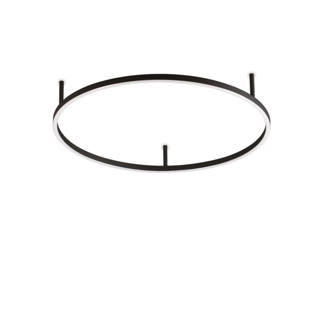 Oracle Slim Non Dim Round 70cm Integrated Led Semi Flush Light Black 3000K - image 1