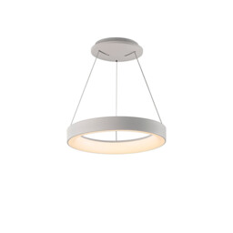 Niseko II Ring Pendant 38cm 30W LED, 2700K-5000K Tuneable, 2250lm, Remote Control & APP, White, 3yrs Warranty - thumbnail 1