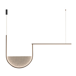 Evoria 101cm Pendant Ceiling Light Black Matt-Light Grey Glass LED 3000-4000K Dimmable