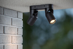 Niort Classic Ceiling Spotlight Outdoor - 2xGU10 - IP44 - Black - thumbnail 3