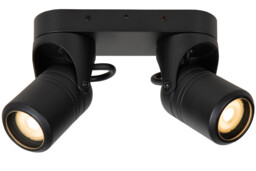 Niort Classic Ceiling Spotlight Outdoor - 2xGU10 - IP44 - Black - thumbnail 1