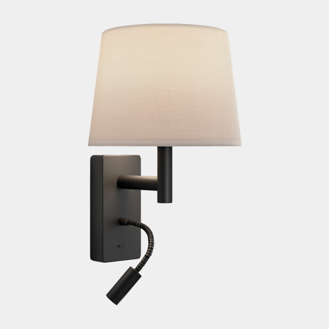 Metrica Shade Adjustable Reader Reading Wall Light Black E27 17.3W 2700K On-Off - image 1