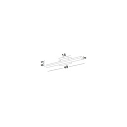 Vanese 49cm Bathroom Over Mirror Light Chrome Aluminium LED 12W 1174Lm 3000K IP44 - thumbnail 3