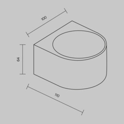 Blow Outdoor Up Down Wall Lamp Graphite 3000K 900lm IP54 - thumbnail 3