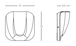 Zambelis Outdoor Wall Down Lamp Graphite LED 3000K IP54 9W - thumbnail 5