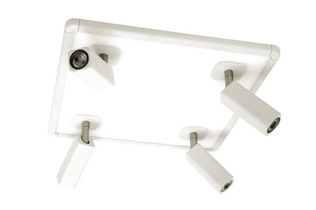 Ibiza Ceiling Spotlight 4 Head with Backlit Light 4x5W+20W LED Square White, 3000lm, 4000K - image 1