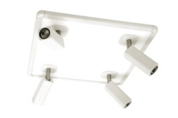 Ibiza Ceiling Spotlight  4 Head with Backlit Light 4x5W+20W LED Square White, 3000lm, 4000K