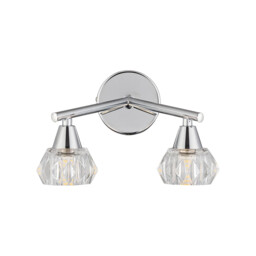 Ardice Wall Light, 2 Light G9, Polished Chrome/Clear Glass - thumbnail 5